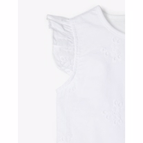 LIL ATELIER Broderi Anglaise Top Gana White